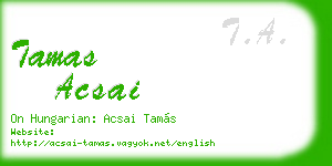tamas acsai business card